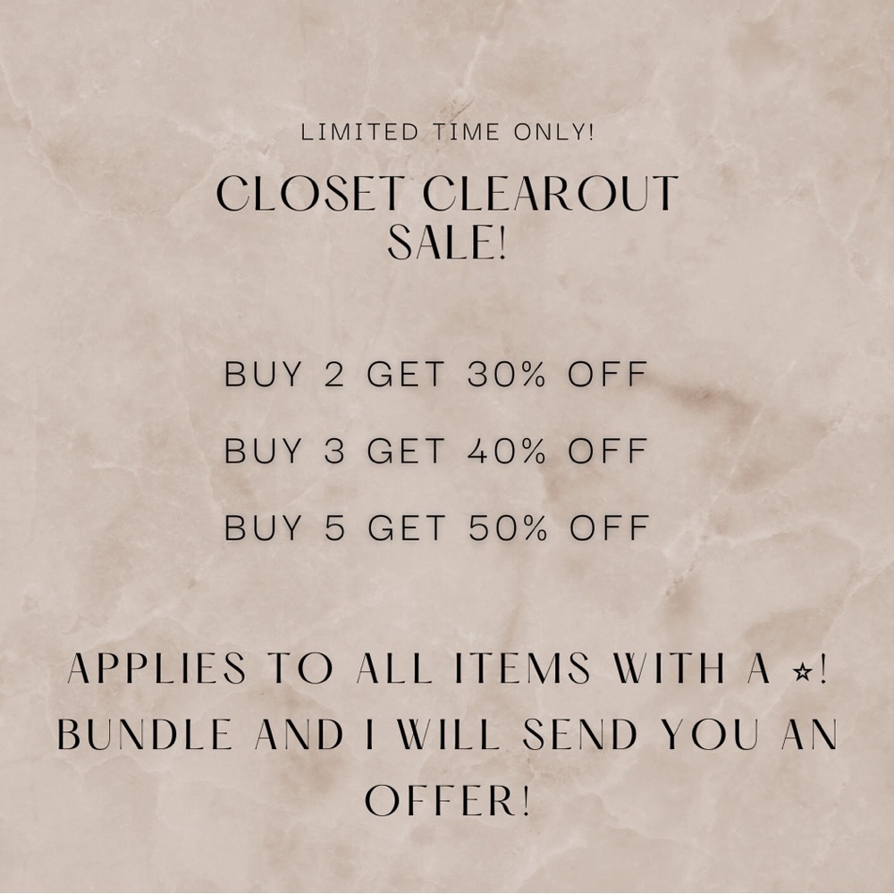 Closet Clearout Sale! Limited time only!